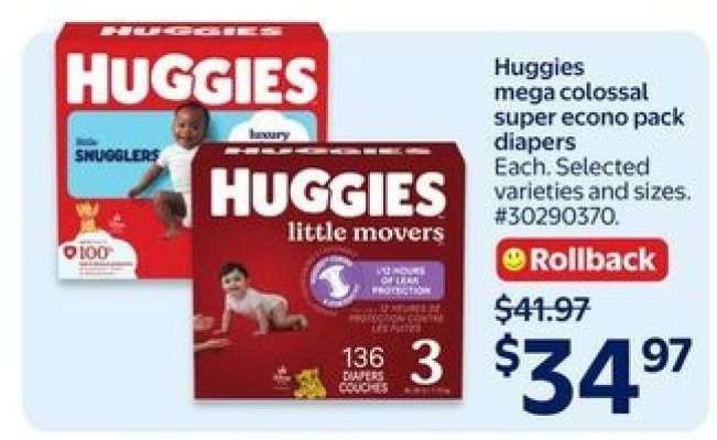 Huggies mega colossal super econo pack diapers