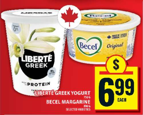 LIBERTÉ Greek Yogurt / Becel Margarine