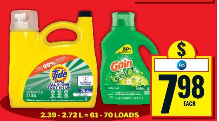 Tide & Gain Detergent