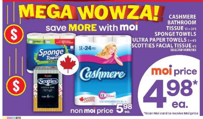 Cashmere Bathroom Tissue, Sponge Towels Ultra Paper Towels, Scotties Facial Tissue