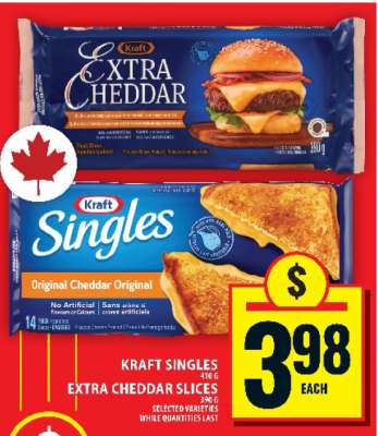 Kraft Singles Extra Cheddar Slices