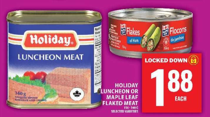Holiday Luncheon or Maple Leaf Flaked Meat