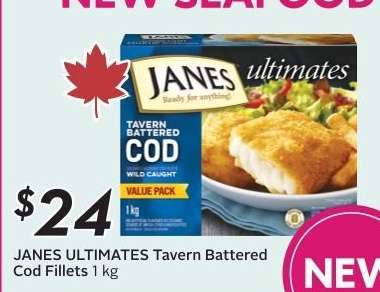 JANES ULTIMATES Tavern Battered Cod Fillets 1 kg