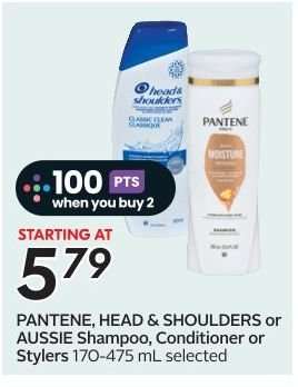 PANTENE, HEAD & SHOULDERS or AUSSIE Shampoo, Conditioner or Stylers