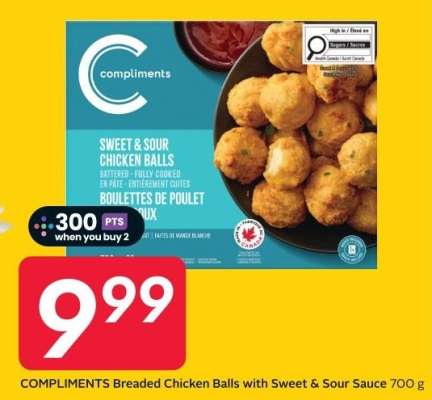 COMPLIMENTS Breaded Chicken Balls with Sweet & Sour Sauce 700 g