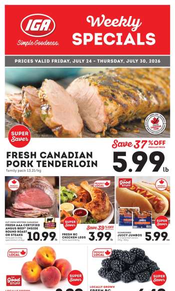thumbnail - IGA Simple Goodness flyer - Weekly Specials