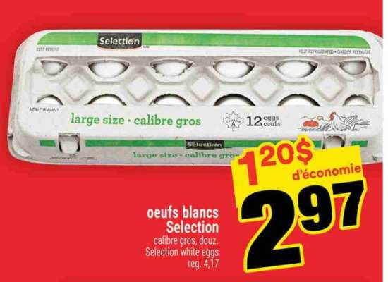 OEUFS BLANCS SELECTION