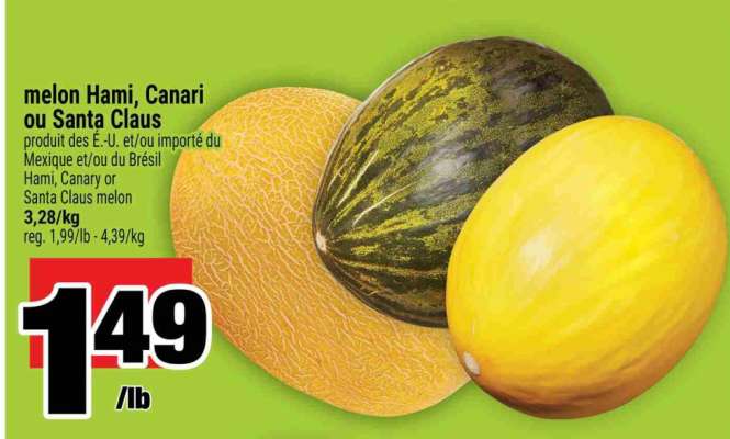 melon Hami, Canari ou Santa Claus