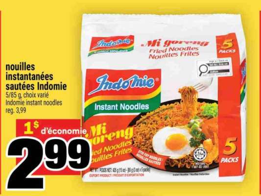 nouilles instantanées sautées Indomie
