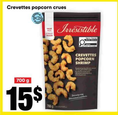 Crevettes popcorn crues