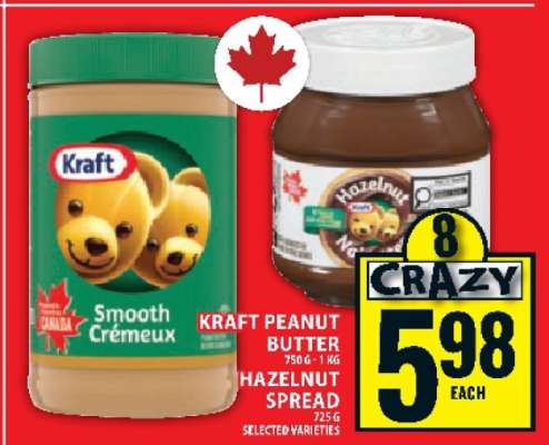 KRAFT PEANUT BUTTER / HAZELNUT SPREAD