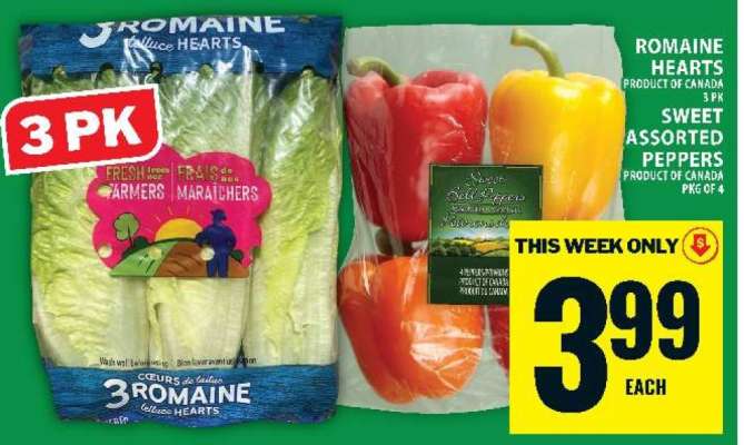 Romaine Hearts / Sweet Assorted Peppers