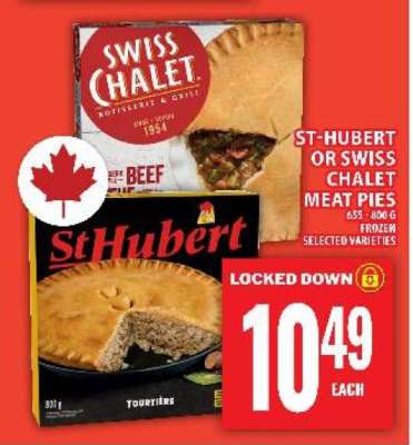 ST-HUBERT OR SWISS CHALET MEAT PIES