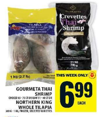 Gourmeta Thai Shrimp or Northern King Whole Tilapia
