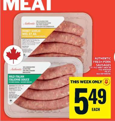 AUTHENTIC FRESH PORK SAUSAGES