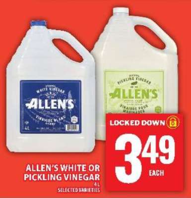 ALLEN’S WHITE OR PICKLING VINEGAR