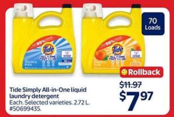 Tide Simply All-in-One liquid laundry detergent