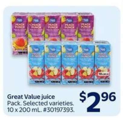Great Value Juice