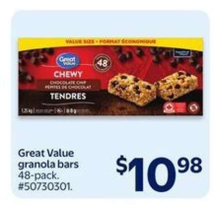 Great Value Granola Bars