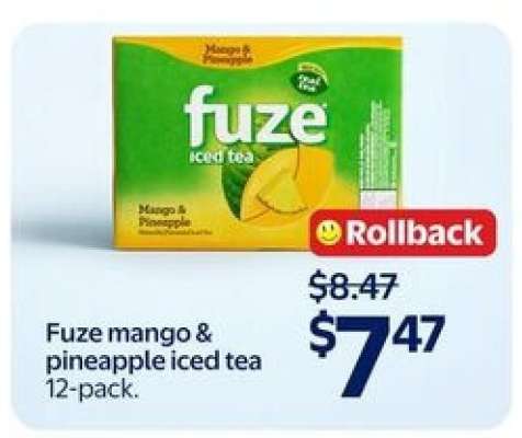 Fuze mango & pineapple iced tea 12-pack