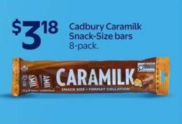 Cadbury Caramilk Snack-Size bars 8-pack