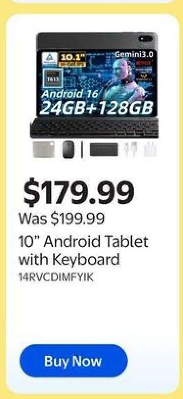 10” Android Tablet with Keyboard