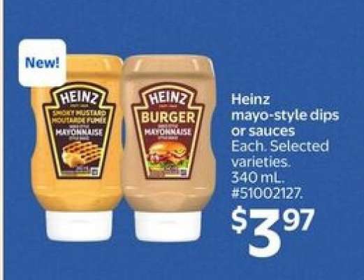 Heinz mayo-style dips or sauces