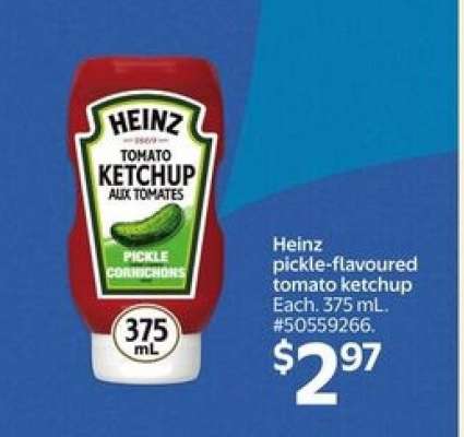 Heinz pickle-flavoured tomato ketchup