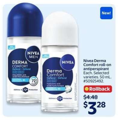 Nivea Derma Comfort roll-on antiperspirant