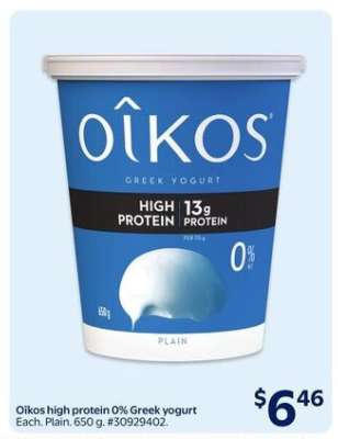 Oikos high protein 0% Greek yogurt