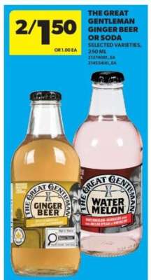 The Great Gentleman Ginger Beer or Soda