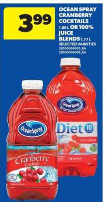 Ocean Spray Cranberry Cocktails