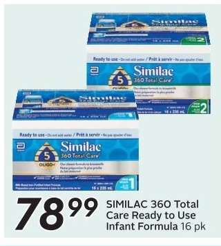 SIMILAC 360 Total Care Ready to Use Infant Formula 16 pk