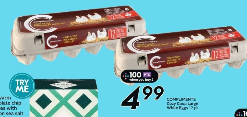 COMPLIMENTS Cozy Coop Large White Eggs 12 pk