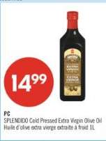 PC SPLENDIDO Cold Pressed Extra Virgin Olive Oil