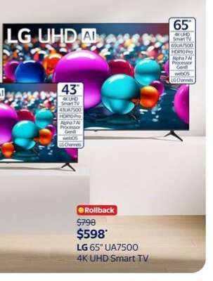 LG 65" UA7500 4K UHD Smart TV