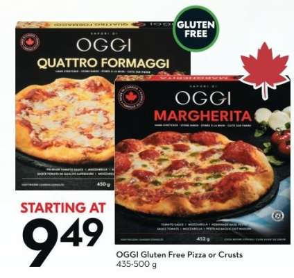 OGGI Gluten Free Pizza or Crusts