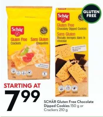 SCHÄR Gluten Free Chocolate Dipped Cookies or Crackers