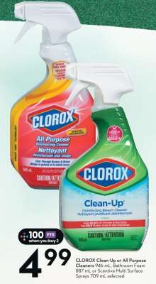 CLOROX Clean Up or All Purpose Cleaners