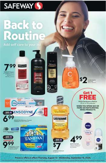 Safeway Flyer - August 13, 2026 - September 16, 2026.