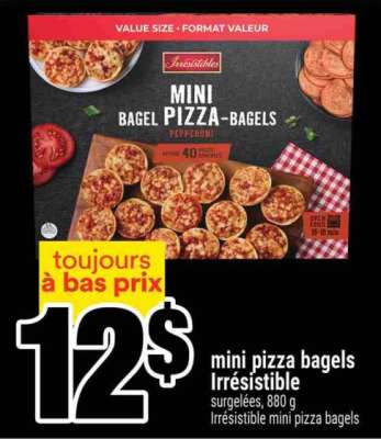 Mini pizza bagels Irresistible