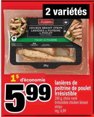 LANIÈRES DE POITRINE DE POULET IRRÉSISTIBLE
