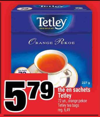 THÉ EN SACHETS TETLEY