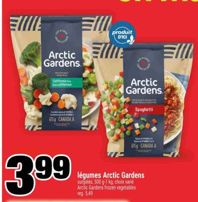 légumes Arctic Gardens