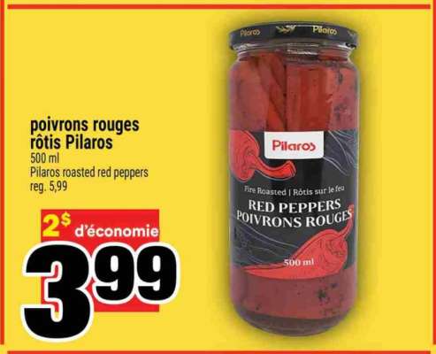 poivrons rouges rôtis Pilaros