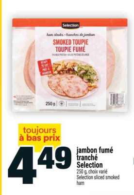 jambon fumé tranché Selection