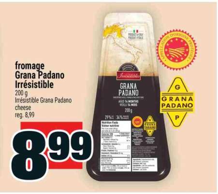 fromage Grana Padano Irrésistible