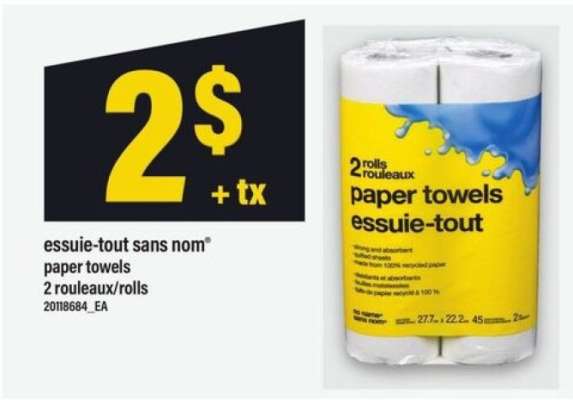 essuie-tout sans nom® paper towels