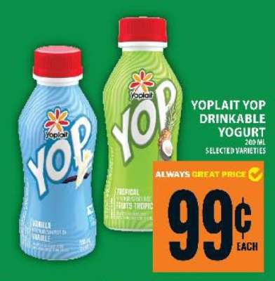 Yoplait Yop Drinkable Yogurt