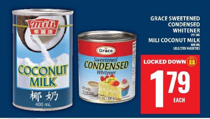 Grace Sweetened Condensed Whitener / Mili Coconut Milk